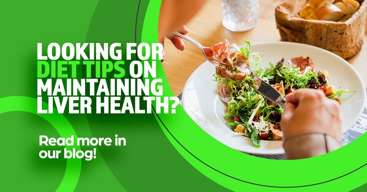 Plate of healthy food, looking for some diet tips on maintaining liver health? Read more in our blog, NASH, clinical research